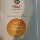 Environmental section awards 2016. Cambridge Tree Trust